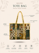 Champa Quilted Cotton Tote Bag - feature infographic