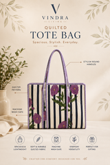 Jamun Quilted Cotton Tote Bag - feature infographic