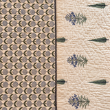 Nilgiri quilt reverse side small print and front border detail